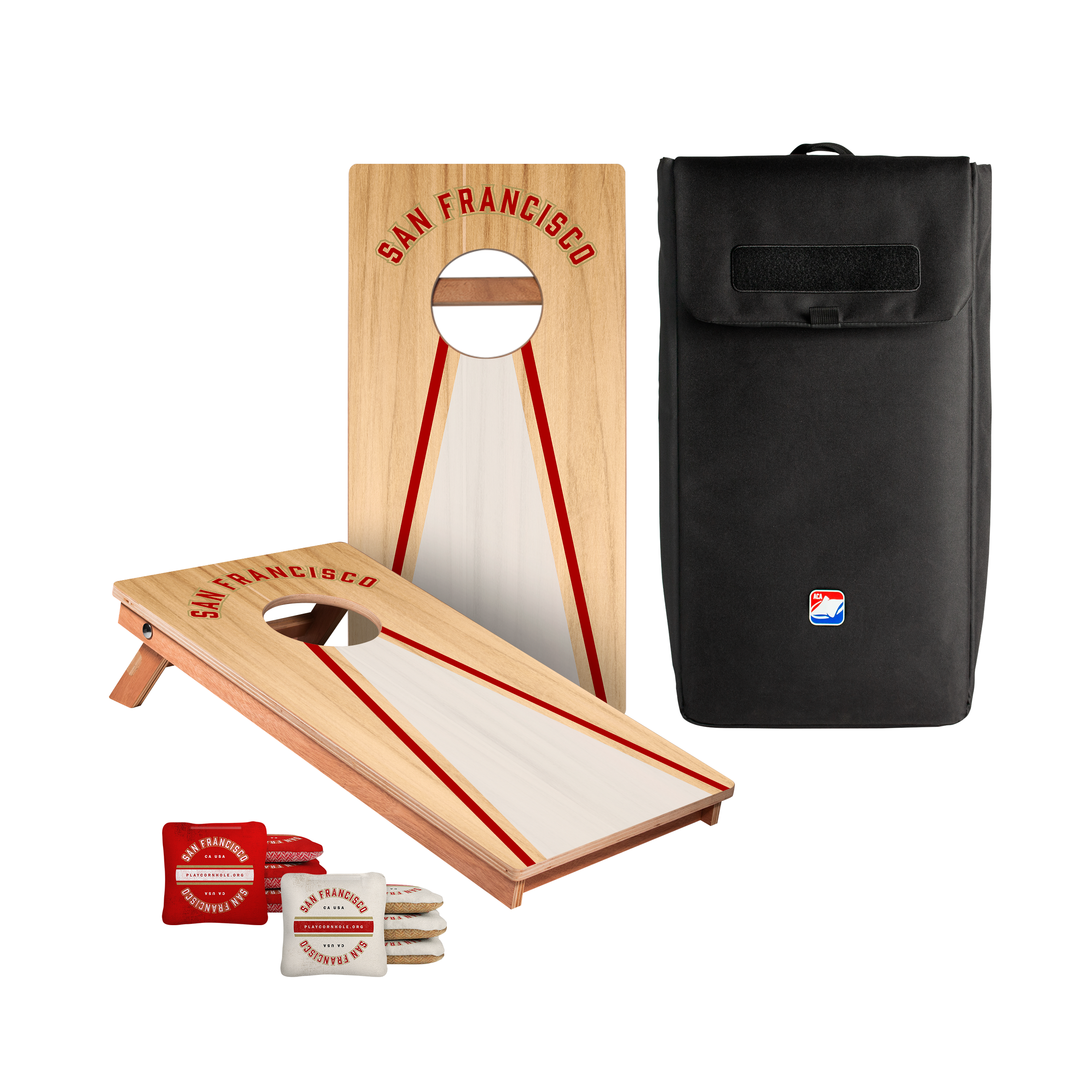San Francisco Football Gameday Backyard 1x2 ft Cornhole Board Set