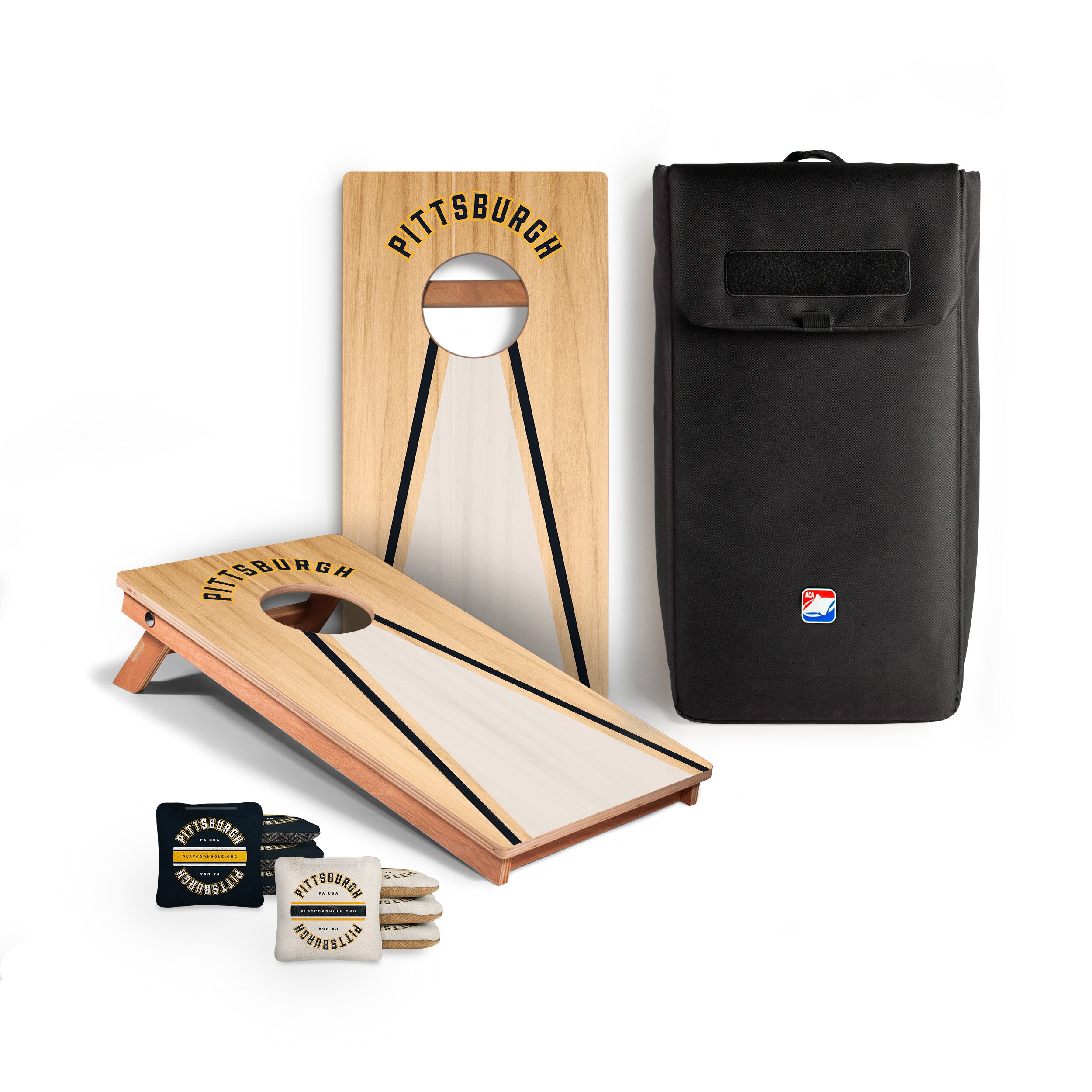 Pittsburgh Football Gameday Backyard 1x2 ft Cornhole Board Set
