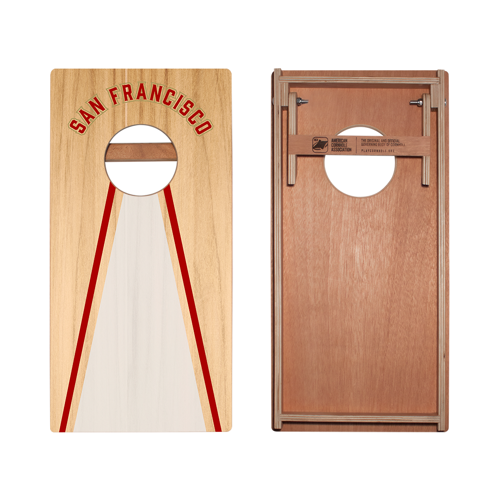 San Francisco Football Gameday Backyard 1x2 ft Cornhole Board Set