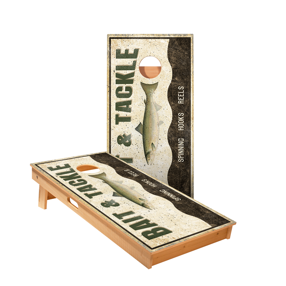 Bait And Tackle Star Cornhole Boards