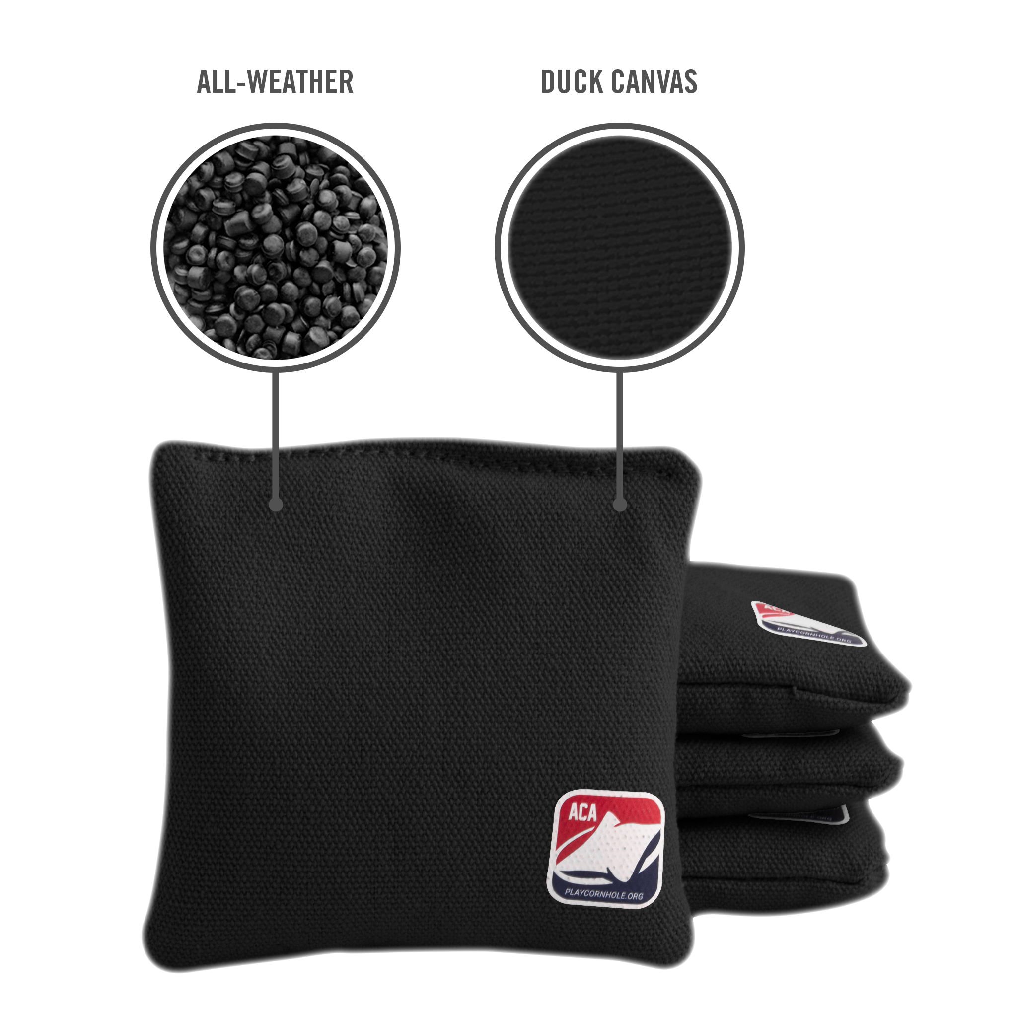 Black Daily 44x Cornhole Bags