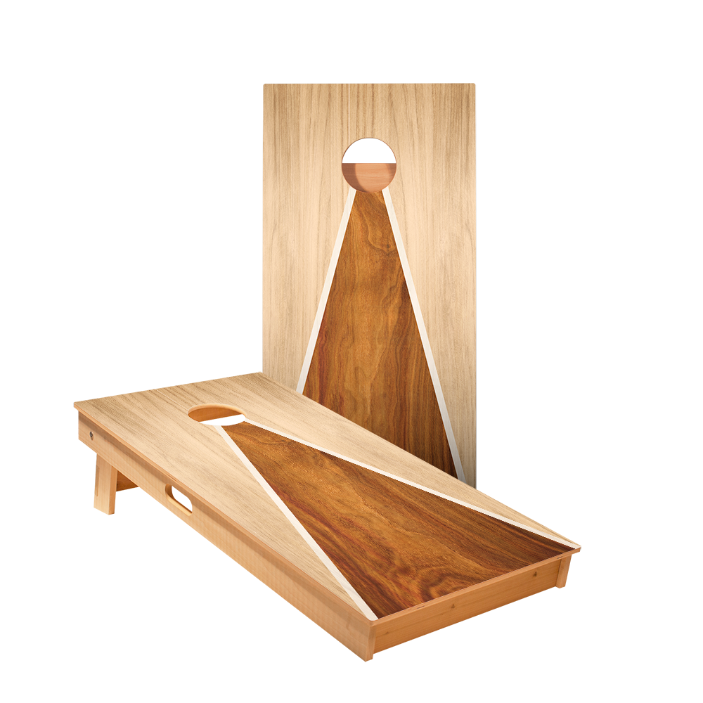 Classic Triangle - Mixed Wood Star Cornhole Boards