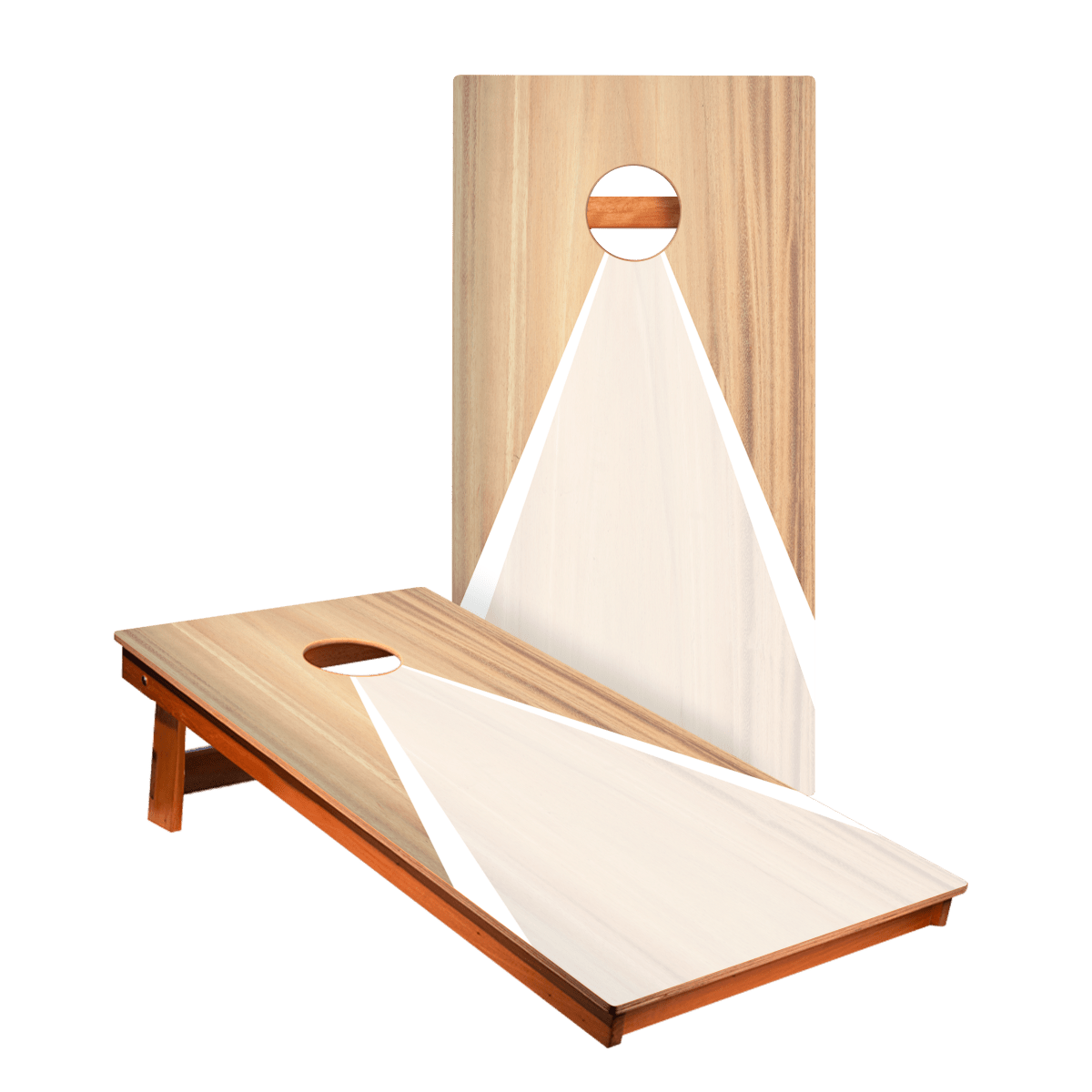 Classic Triangle White Wood Backyard 2400 Cornhole Boards - WACA-000461 | American Cornhole Association