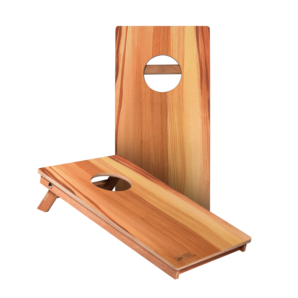 Raw Wood Panel Backyard 1200 Cornhole Boards