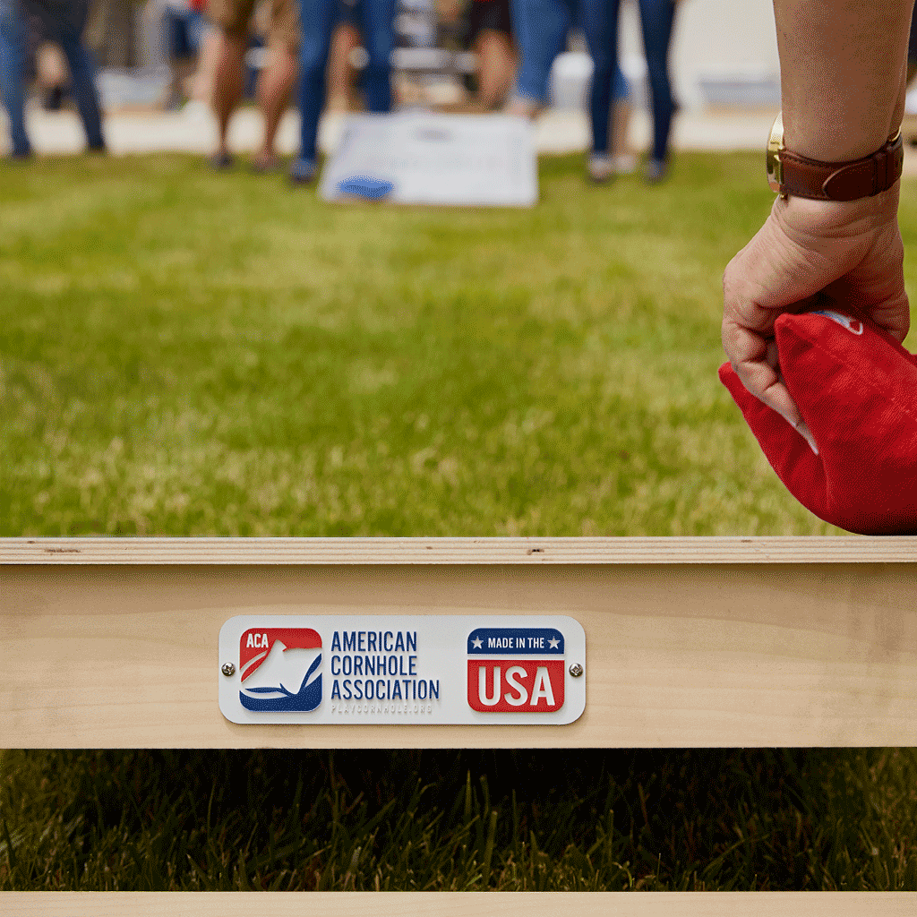 Classic Retro Triangle - Red, Orange, and Blue Star Cornhole Boards