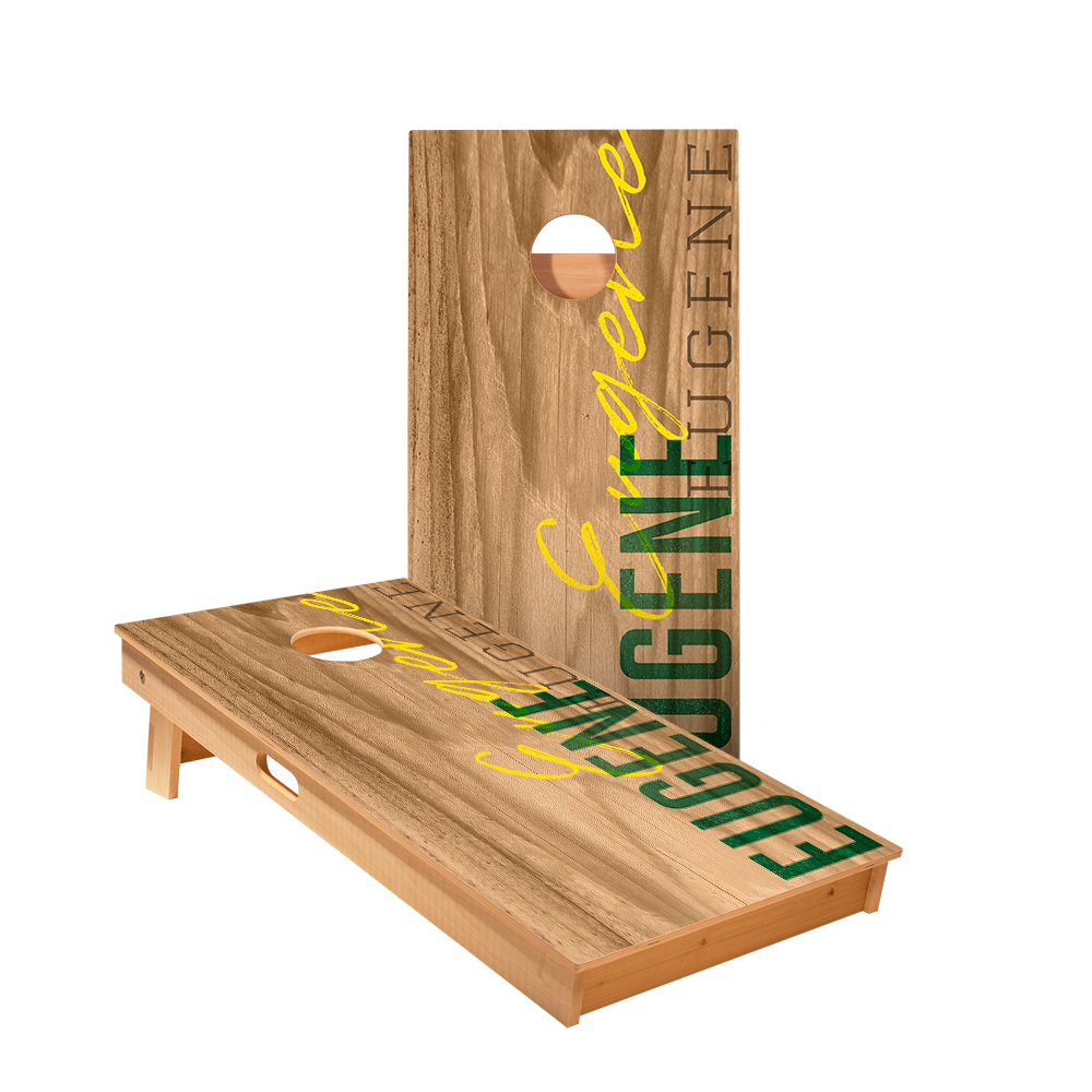 Eugene Campus Gameday Star Cornhole Boards