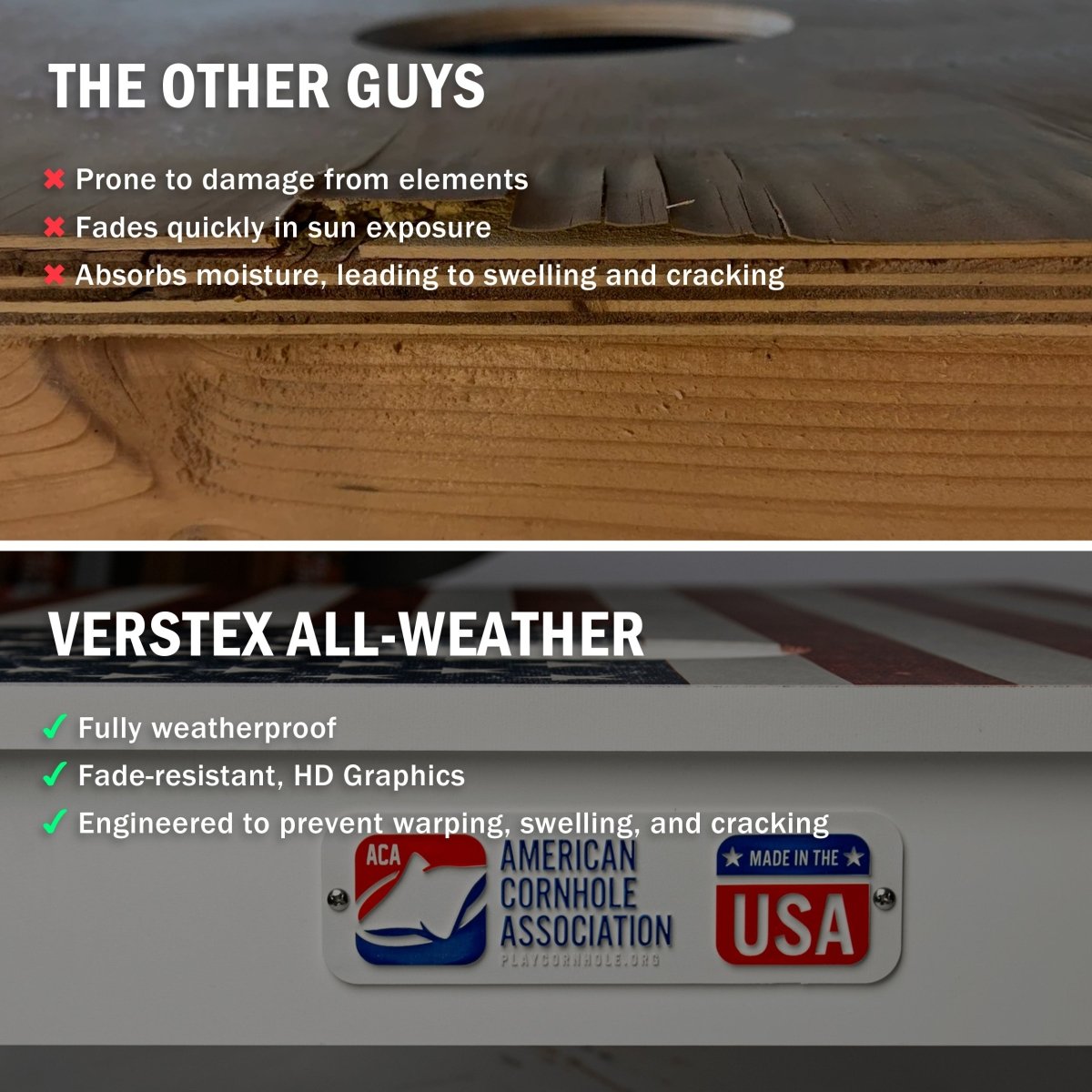 Custom Versatex All-Weather Cornhole Boards
