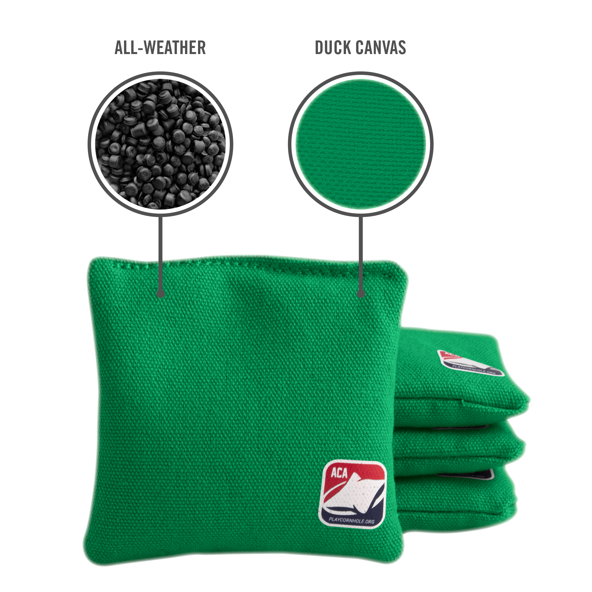 Green Daily 44x Cornhole Bags