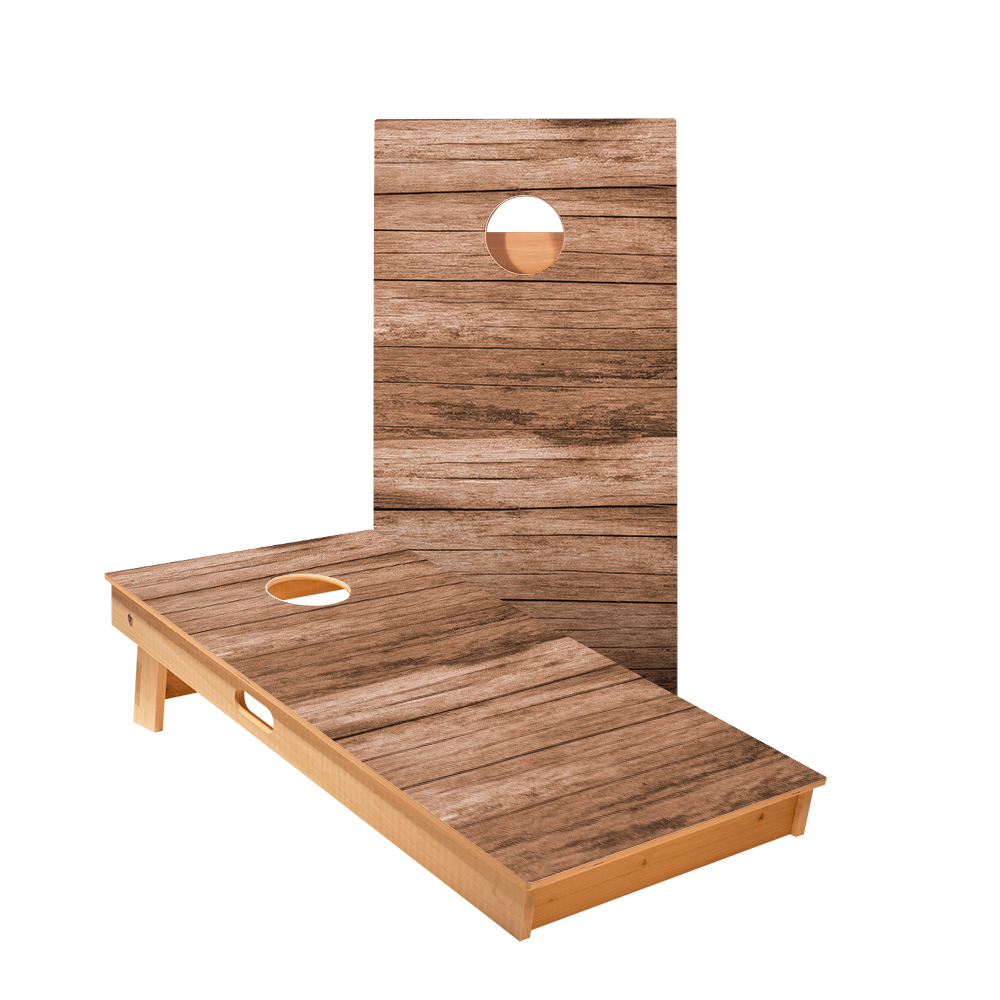 Horizontal Barn Wood Star Cornhole Boards