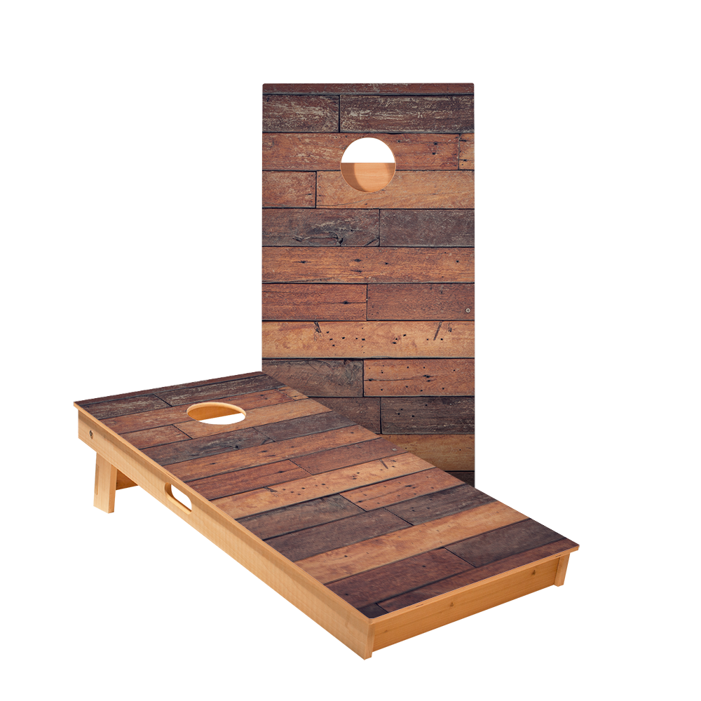 Horizontal Rustic Wood Star Cornhole Boards