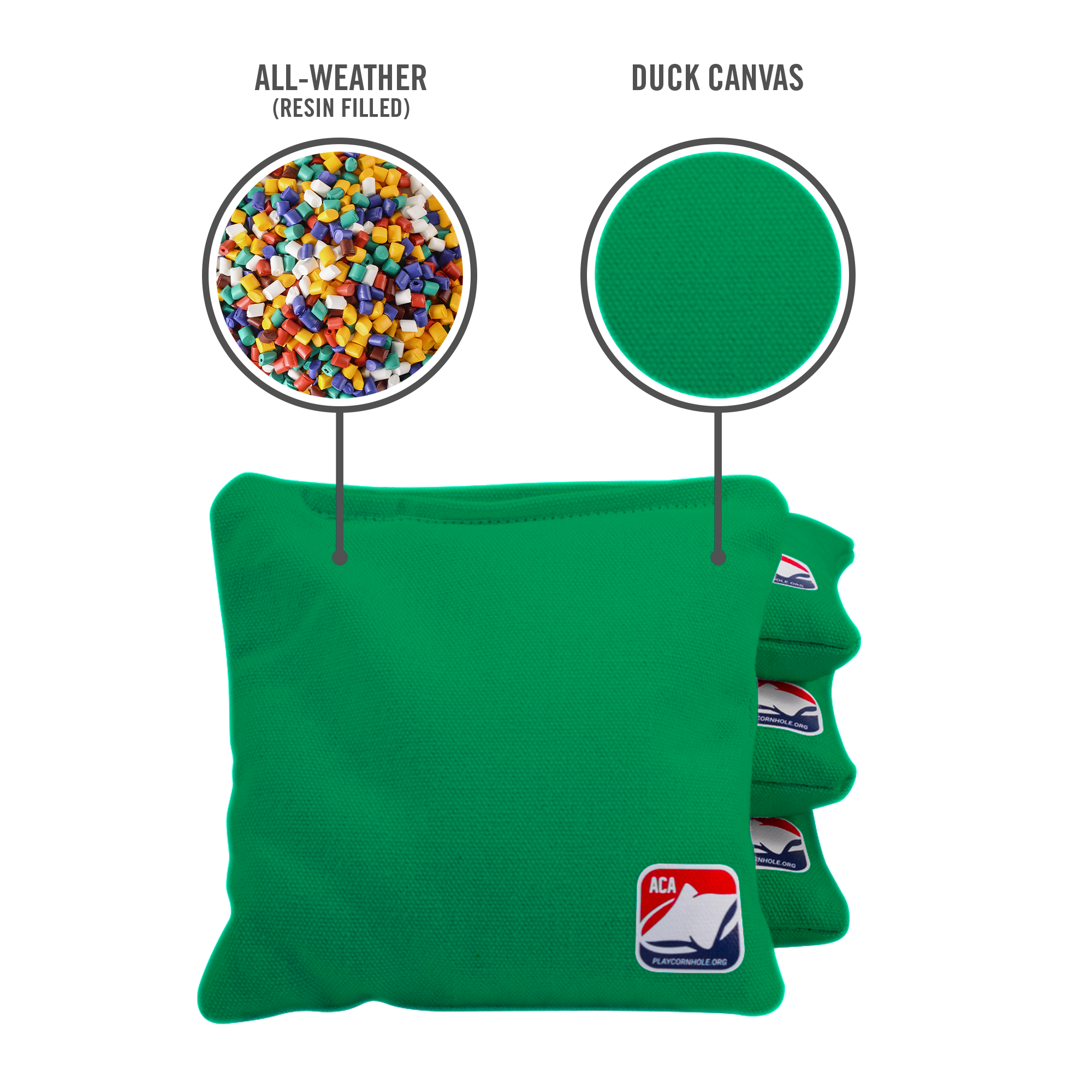 Kelly Green Daily 66x Cornhole Bags