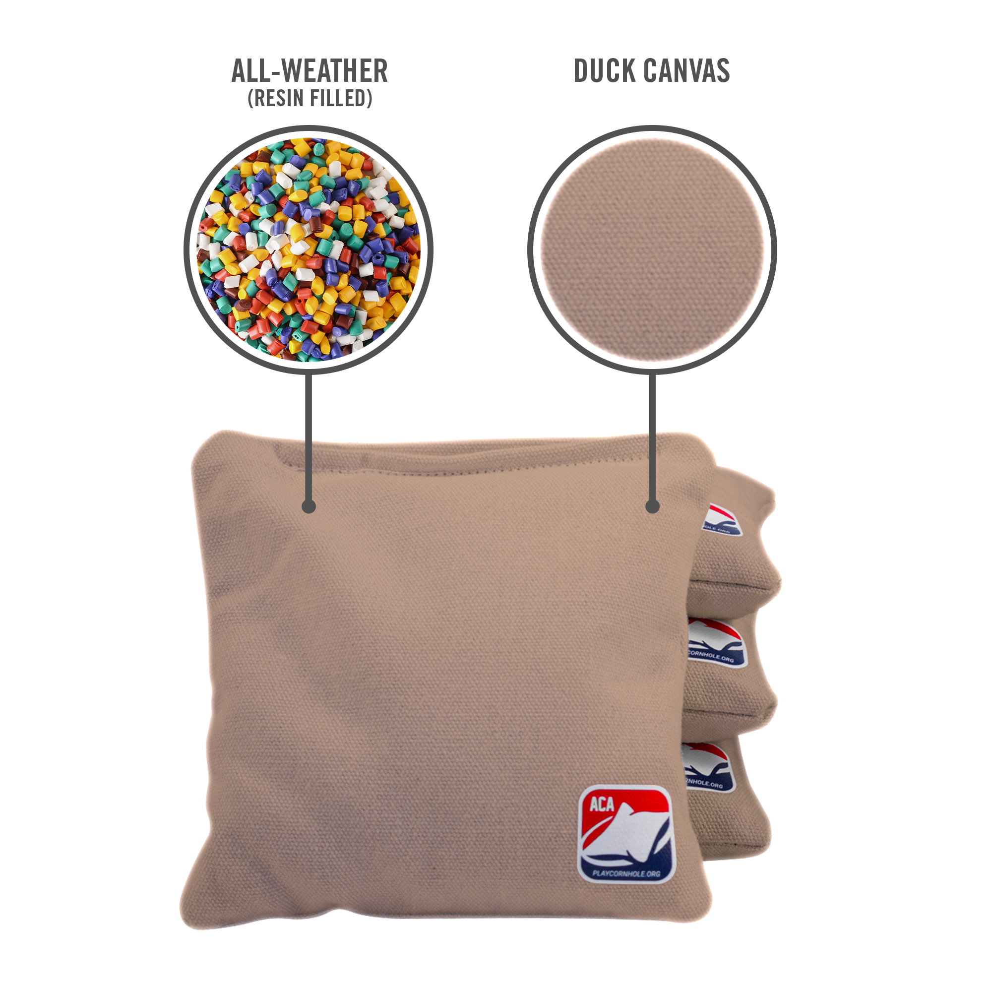 Khaki Daily 66x Cornhole Bags