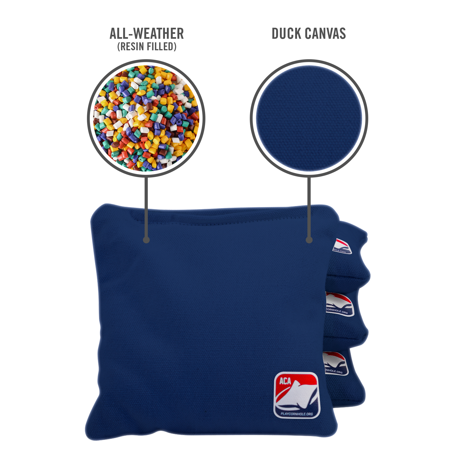 Navy Blue Daily 66x Cornhole Bags