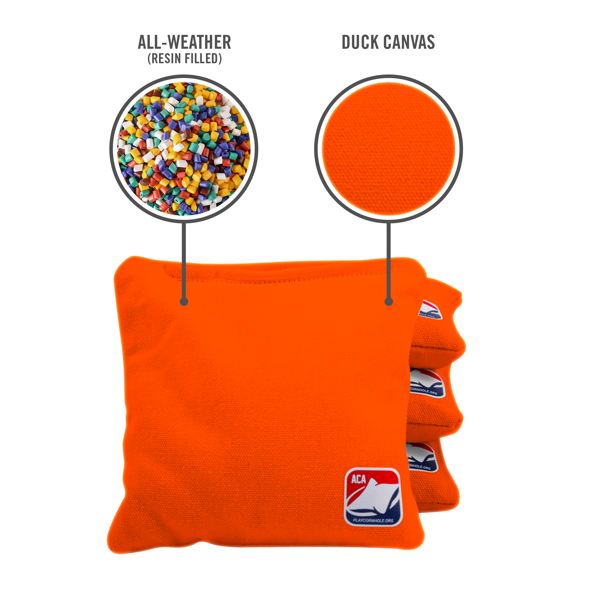 Orange Daily 66x Cornhole Bags