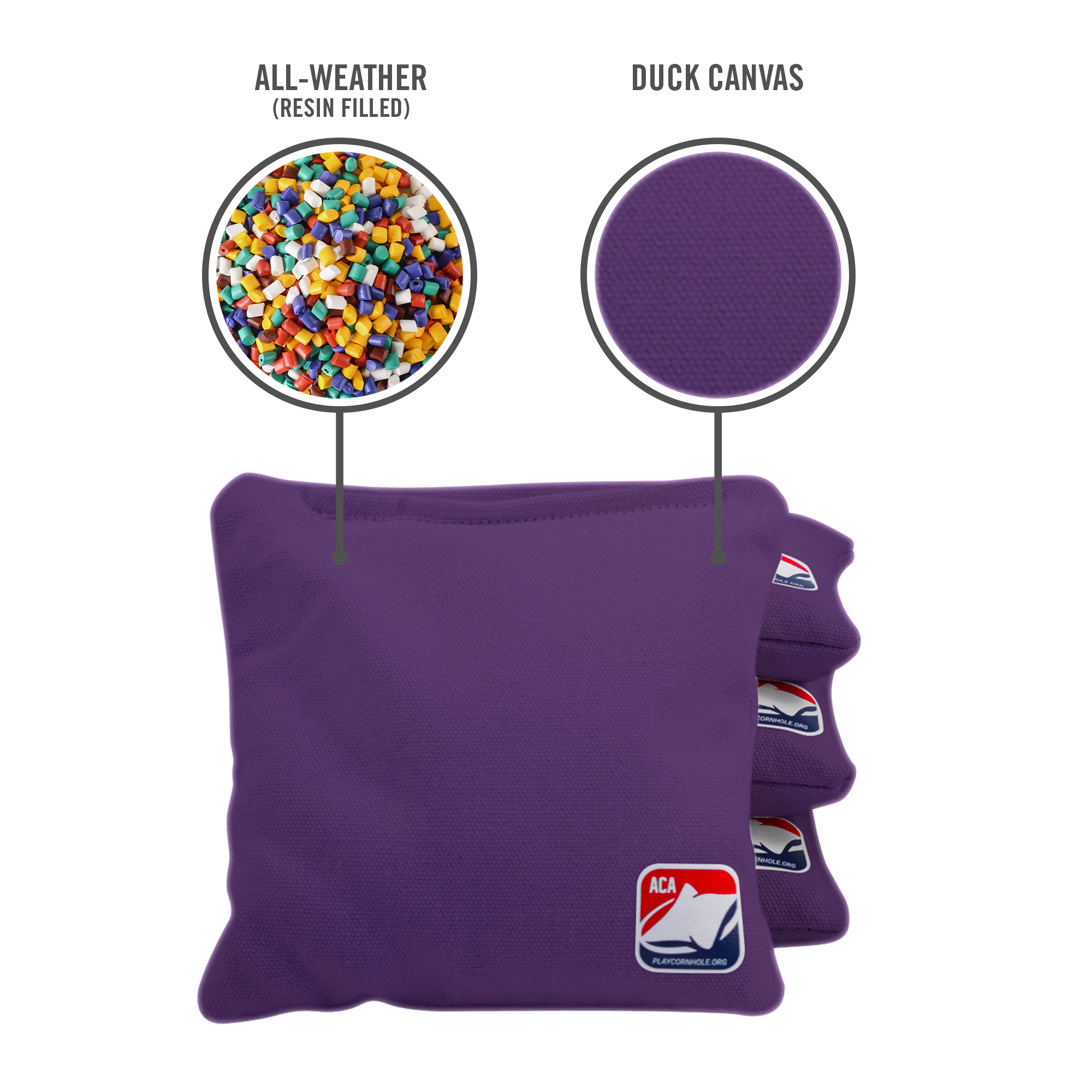 Purple Daily 66x Cornhole Bags