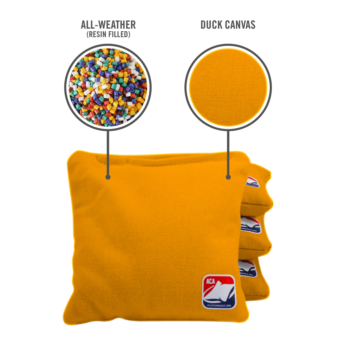 Yellow Daily 66x Cornhole Bags