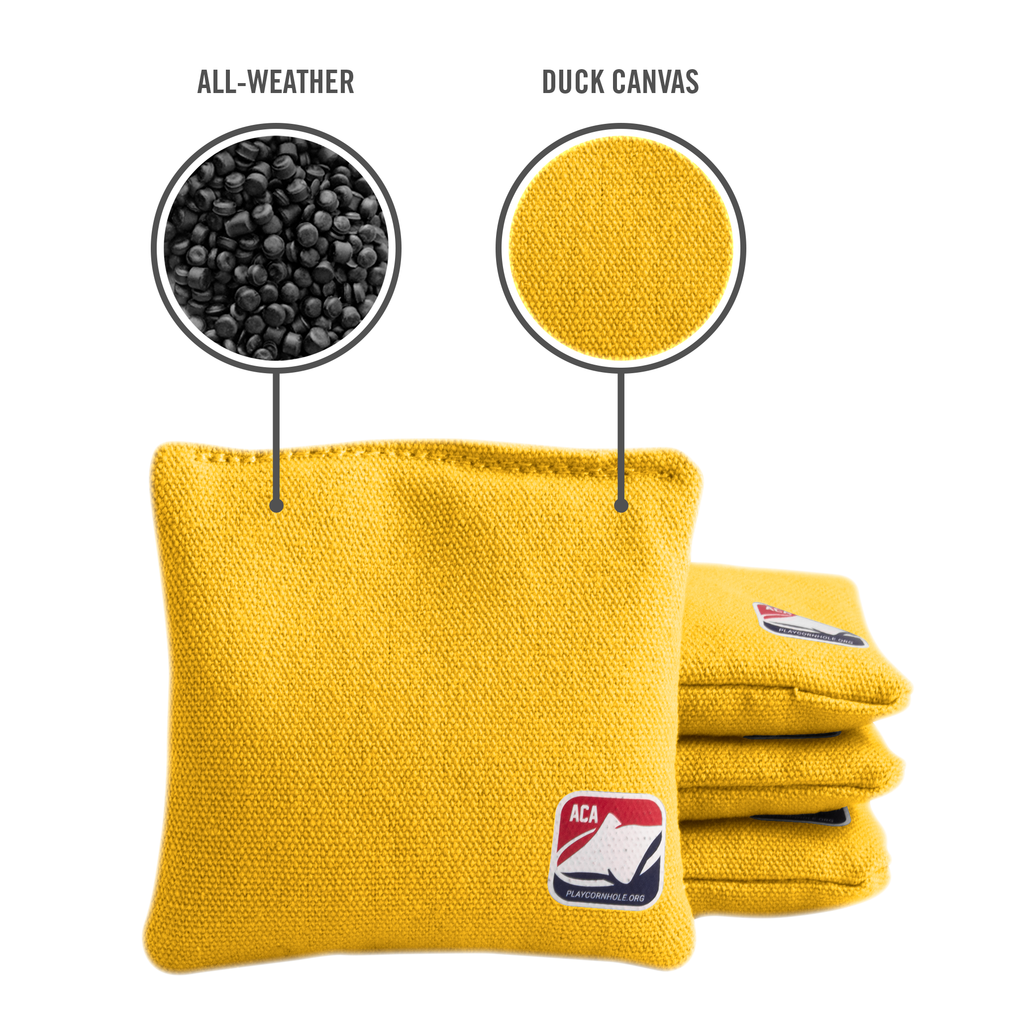 Yellow Daily 44x Cornhole Bags